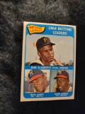 1965 Topps Baseball Batting Leaders card with Roberto Clemente and Hank Aaron HOFers
