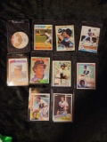 Rod Carew 1977 to 1986 Topps Baseball 11 card lot with Burger Chef