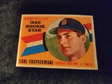 Carl Yaz Yastrzemski 1960 Topps Baseball Rookie RC card HOFer Red Sox