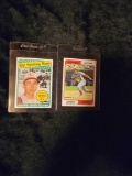 Johnny Bench 1969 Topps All Star card plus 1974 card Reds HOFer