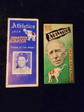Philadelphia Athletics 1946 and 1954 Roster Schedule booklets