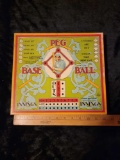 Early Parker Brothers Peg Base Ball Baseball board game great graphics
