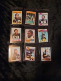 L C Greenwood 1972 Topps Football Rookie RC card plus 9 more