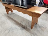 solid oak bench