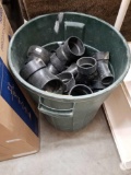 can full of PVC fittings