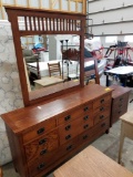 Dresser with matching nightstand and king size mattress and box spring