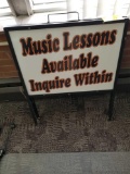 Music lesson sign