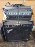 Fender bassman 200 amp with stereo amp and more