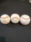 3 Signed autographed baseballs Mike Walker Paul Blair and ?