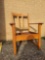 Limberts oak framed arm chair, missing chair seat