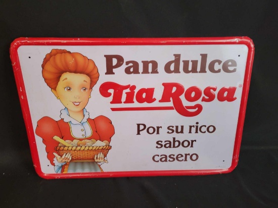 Tia Rosa metal sign