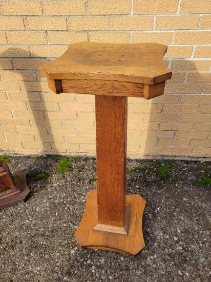 Oak plant stand, 3ft tall