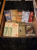 Flat of Baseball books booklets 1907 Reach Guide Pony League Record books etc