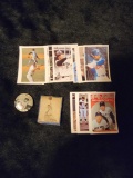 Ted Williams pinback button Diamond match book Group of Japanese baseball cards