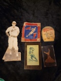 Early Baseball trade cards tobacco felt Needle Book St Louis Cardinal stand-up
