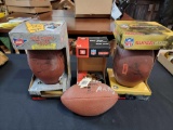 3 Autographed Footballs in box