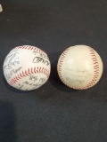 Cleveland Indians stadium signature ball and HOFer Mickey Mantle etc