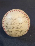 New York Yankees Team signed autographed baseball 1950s