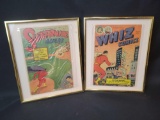 Whiz and Supershipe 10c framed comics