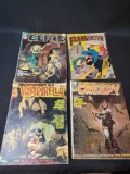 Horror magazines Vampirella, Creepy, Eerie, Frankenstein 10c