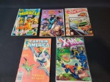 Hot wheels #1, Xmen #3, Mortal Kombat #1, Mister Miracle #4 comics