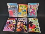 Barbwire #1, Simpson, Soul Searcher #1, Starslayer, Duckula #8 with Geraldo comics