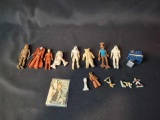 9 Kenner Star Wars figures, metal figures, trading cards