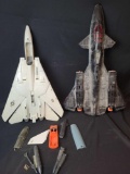 Pair of GI Joe jets with accessories