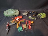 Box lot of GI Joe vehicles, tank and accessories