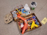 2 Boxes of loose toys, McDonald's cups and memorabilia