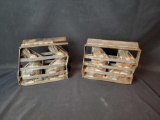 Pair of early Rabbit chocolate molds, molds 9 inches tall