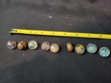 9 German swirl marbles