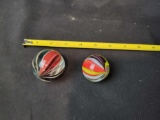 Pair of newer swirl marbles