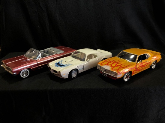 Ertl 1964 Chevy Impala, Ertl 1969 Chevy Camaro, Ertl 1973 Firebird Trans Am