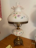 Fenton hand painted 22in T lamp
