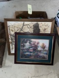 Framed print, painting, mirror, personal care items