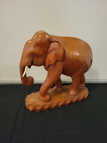 Hand carved elephant, believed to be from the Philippines