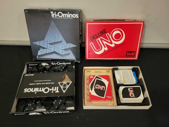 Tri-Ominos and Uno games