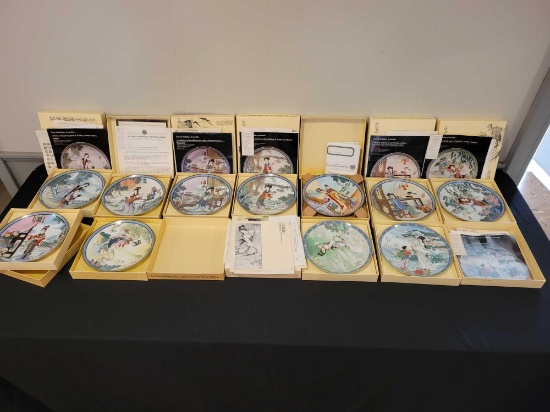11 Bradford Exchange Red mansion series collector plates
