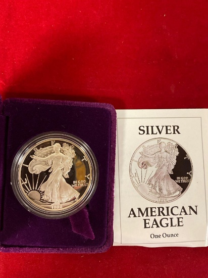 1992-S American Eagle proof silver dollar.