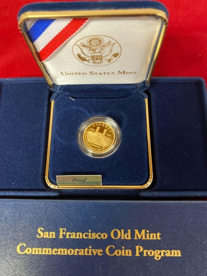 1906-2006-S San Francisco Old Mint proof $5 gold coin.
