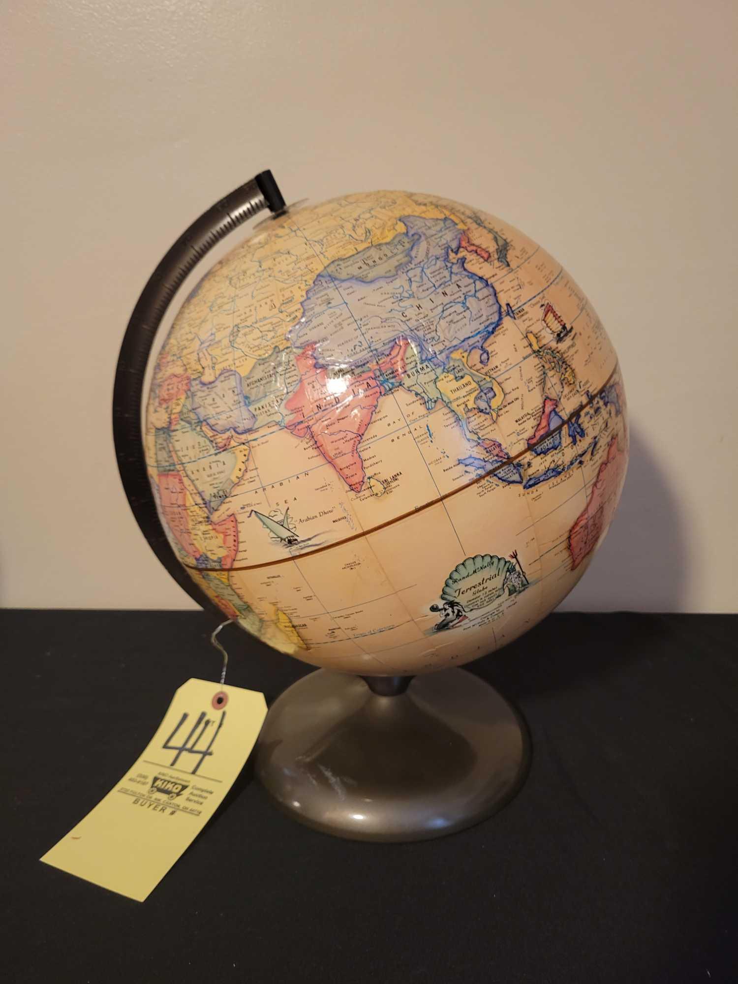 Rand McNally Terrestrial globe 12 inch diameter | Proxibid