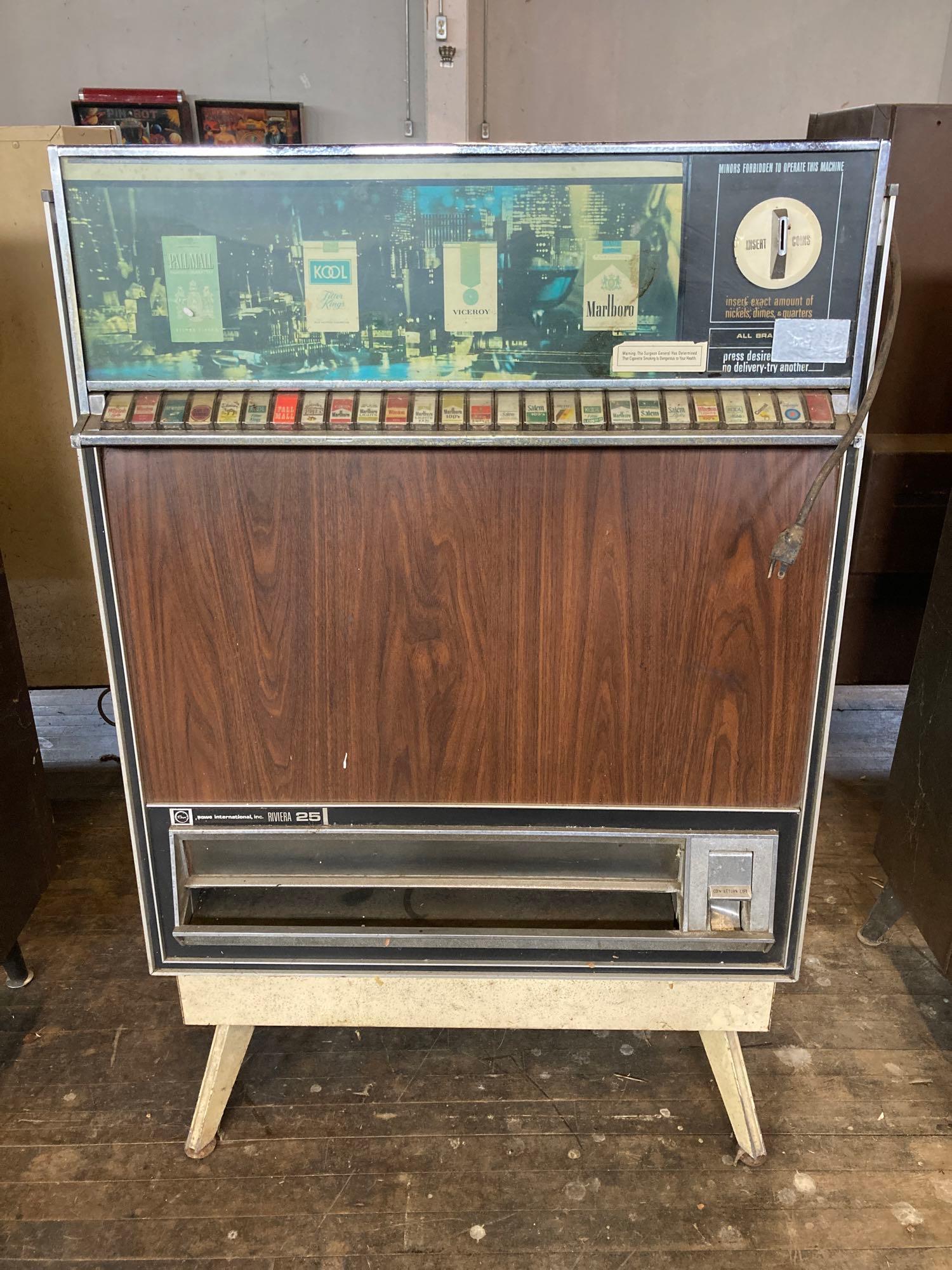 rowe cigarette machine Rowe Riviera 25 coin op. cigarette machine, no