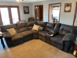 Large L shaped sectional reclining sofa
