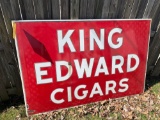 King a Edward Cigars signs - 2 sided