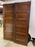 (2) antique wood doors