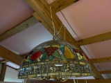 Leaded glass hanging light