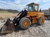 Hyundai HL730TM-3 Wheel Loader w/ 7'9in wide bucket and 45in fork attachment, 7,598 hrs.