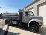 1991 International 4900 Dump Truck with 16' flatbed with folding sides, 4x2, Spicer 5+2 trans