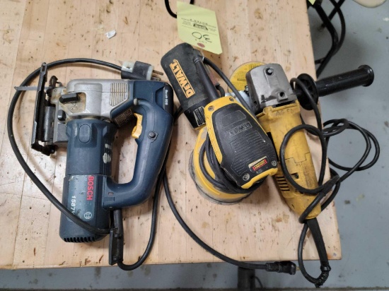 Rm. 150 - Bosch Jig saw, DeWalt palm sander, DeWalt grinder